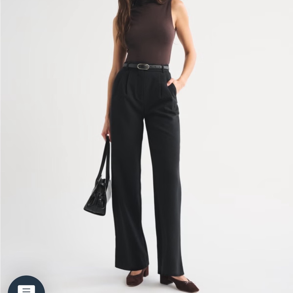 Abercrombie & Fitch Women Black Tailored Pants